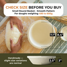 Bulka bread proofing basket interior, even temperature insulation for consistent fermentation.