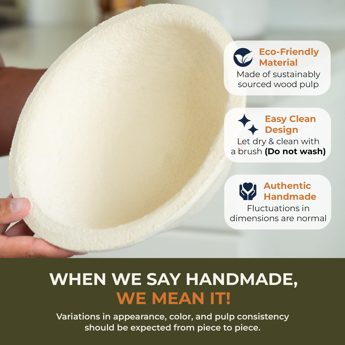 Bulka non-stick texture design, easy cleaning after dough release.