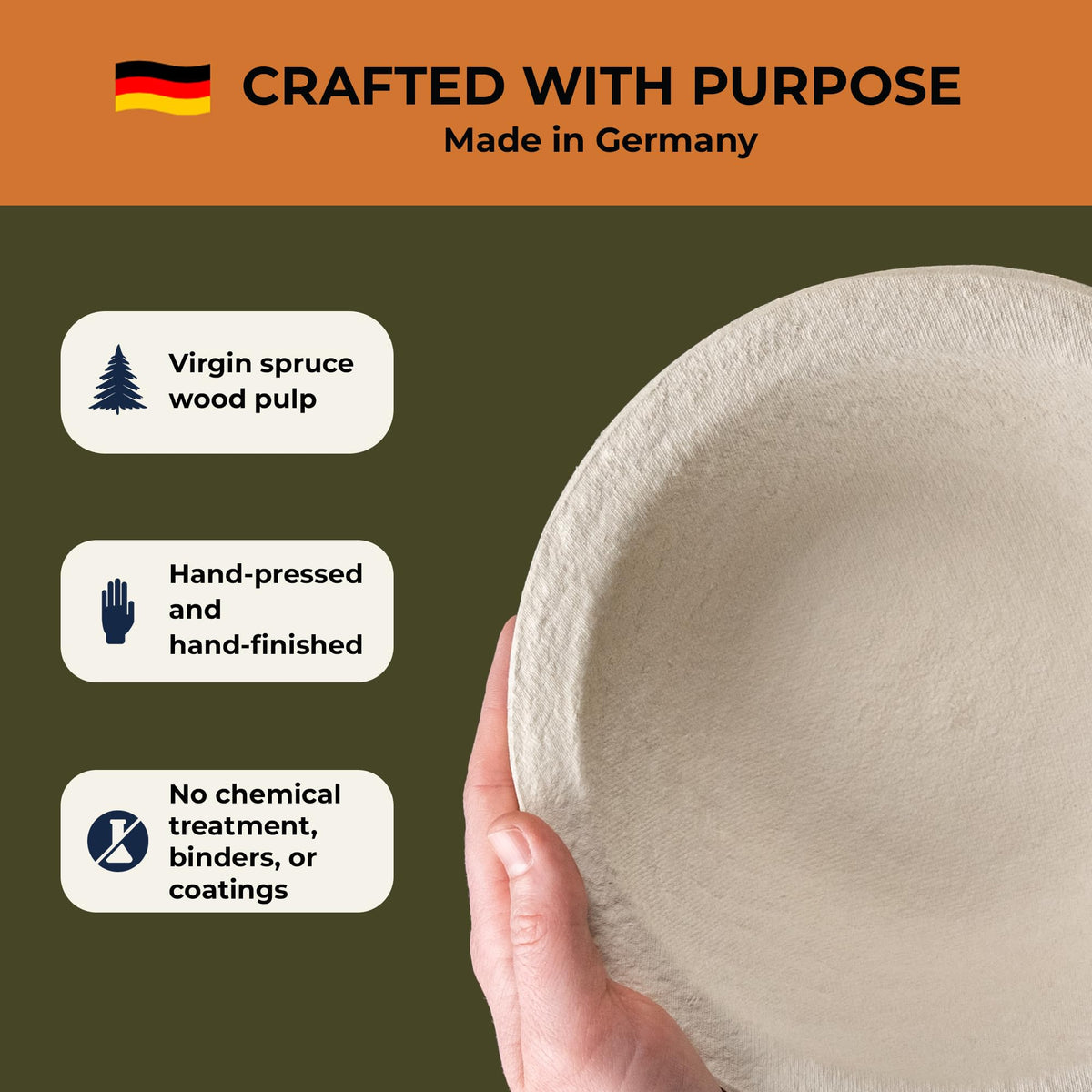Bulka small round proofing basket image, keeps dough shape intact during final rise.