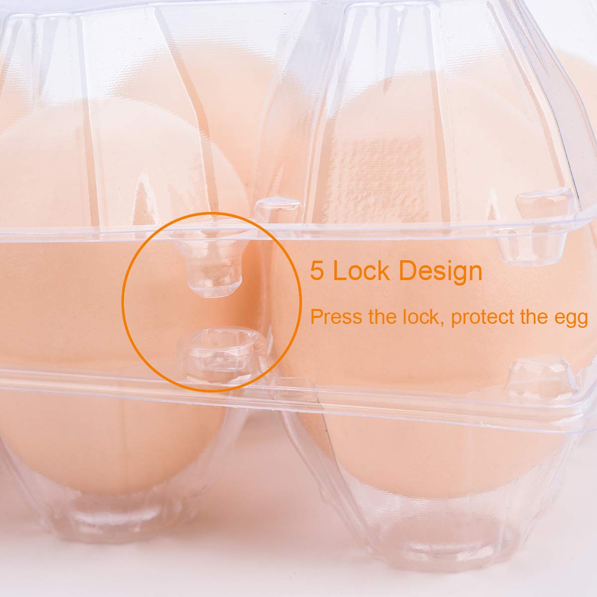 BULKBUY stackable egg cartons save space in storage.