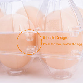 BULKBUY stackable egg cartons save space in storage.