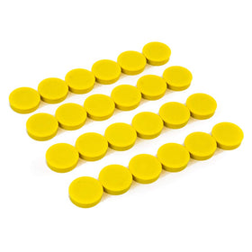 Bullseye Office round fridge magnet holds up to 11 papers on metal surfaces.