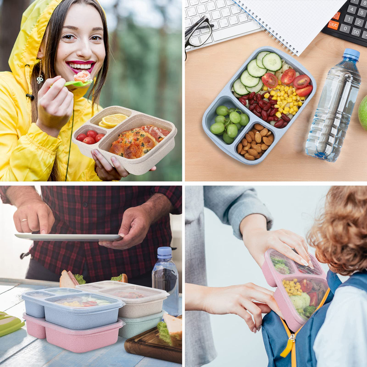 Buluker portable lunchbox in bag demonstrates easy transportation.