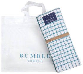Bumble Kitchen Towels easy care with machine washing and tumble drying.
