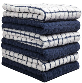 Six-pack Bumble Towels provides durable towels for everyday kitchen tasks.