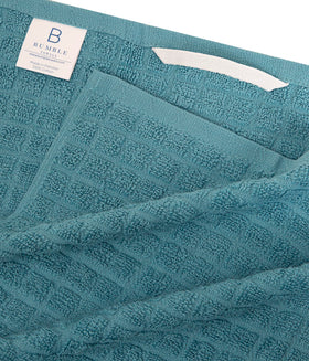 Bumble Kitchen Towels show a plush cotton texture gentle on surfaces and hands.