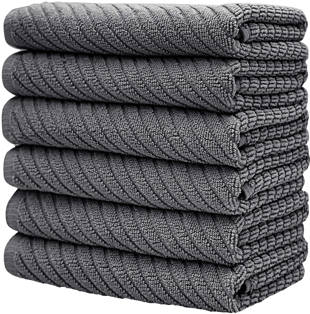 Bumble Towels grey diagonal weave offers reliable absorbency in busy kitchens