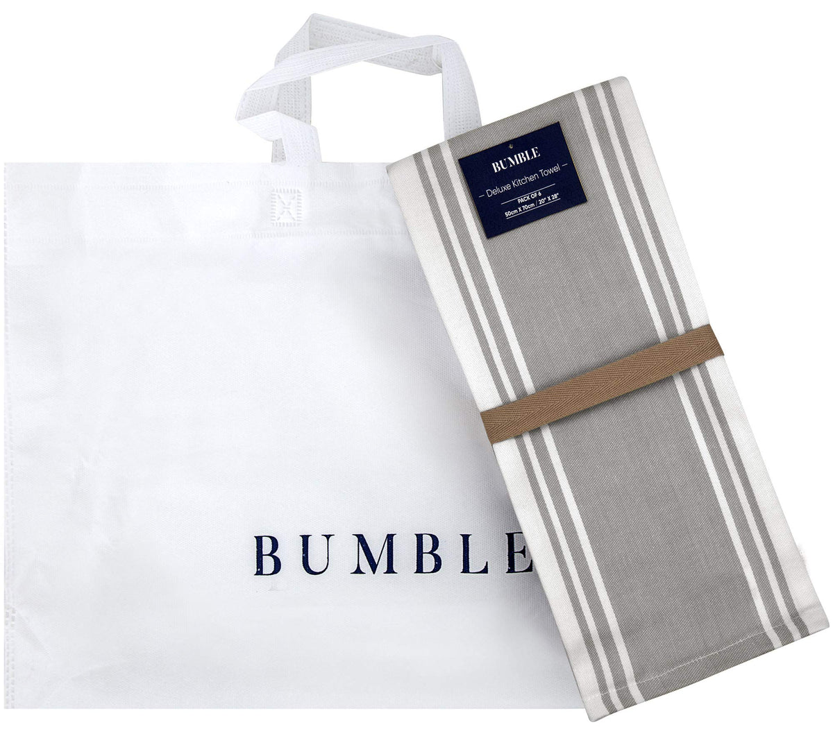 Bumble Towels bonus tote bag included for gifting convenience.