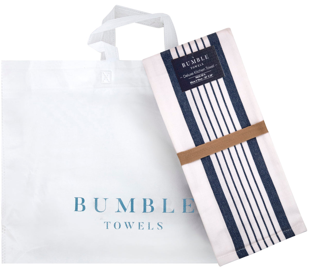 Bumble Towels countertop cleaning and dish drying with premium softness