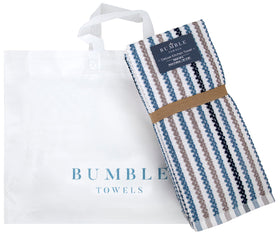 Bumble Towels quick-care guidance for washing and drying at home.