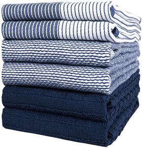 Bumble Towels flat navy towel ideal for quick-drying dishes and countertops.