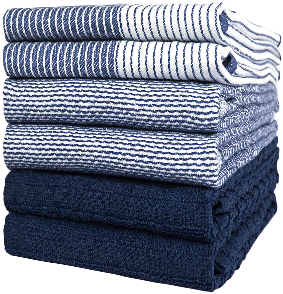 Bumble Towels flat navy towel ideal for quick-drying dishes and countertops.