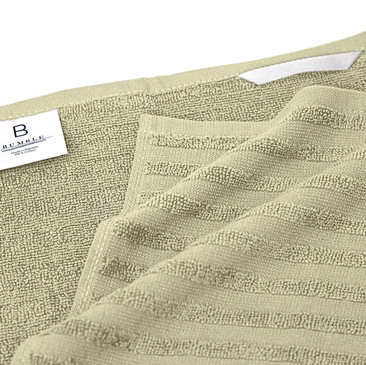 Bumble Towels hanging loop design for easy storage.