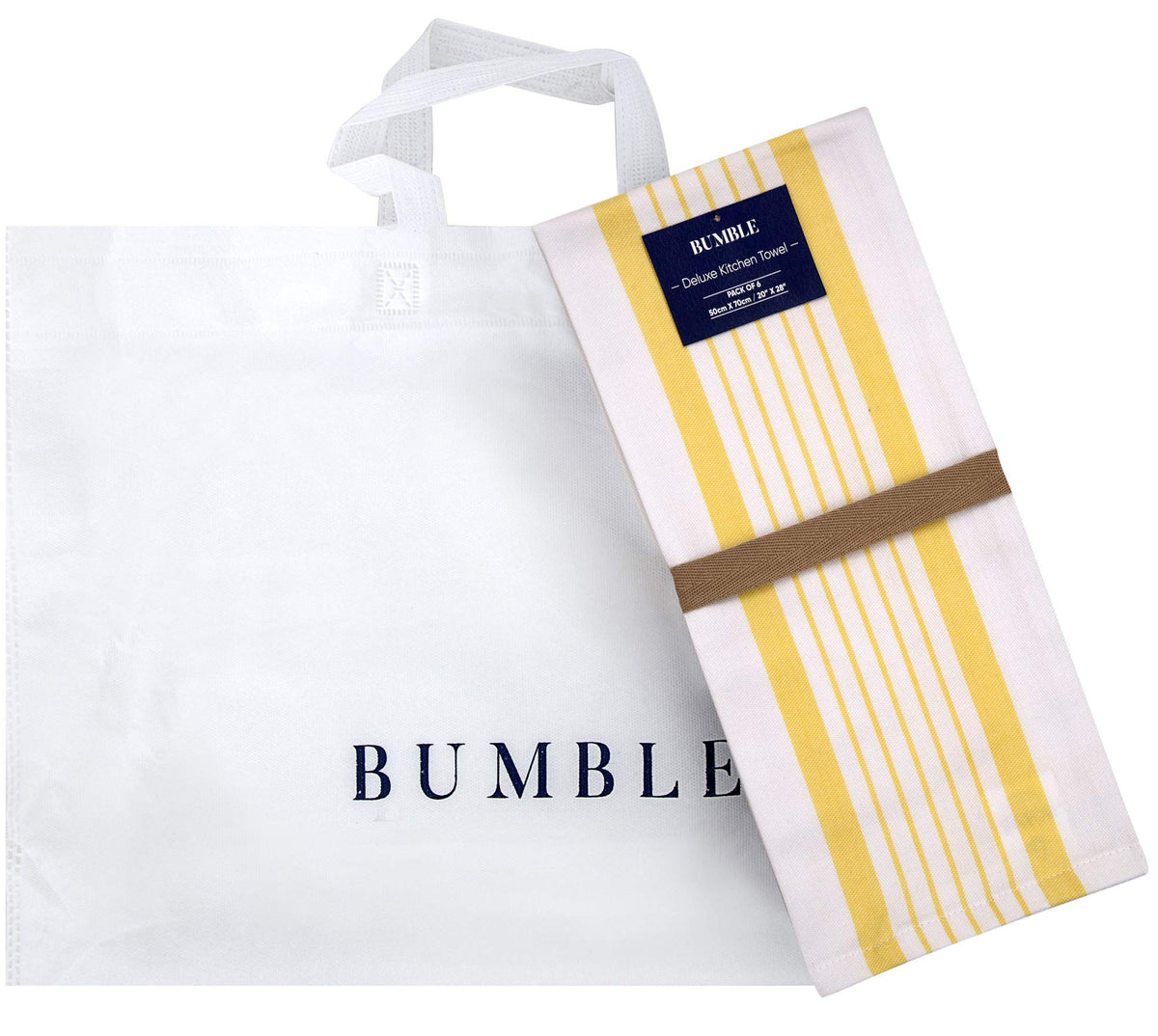 Bumble Towels included tote bag for gifting or transport