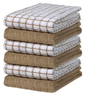 Bumble Kitchen Towels close-up texture in tan, premium cotton