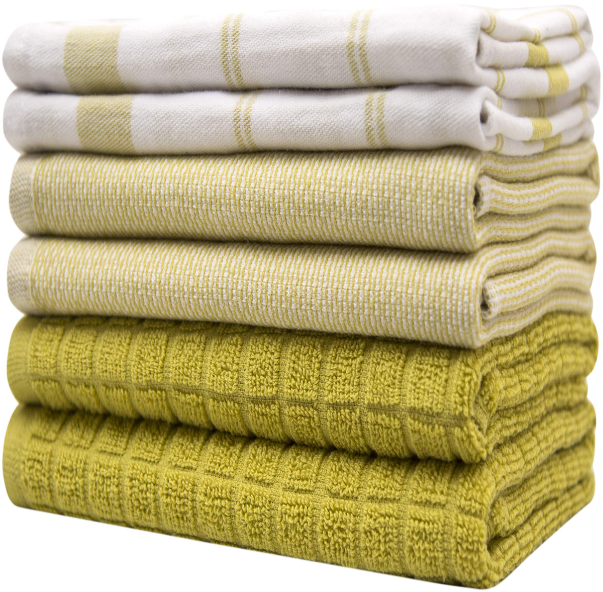 Bumble Towels lime green check pattern brings bright style to your kitchen