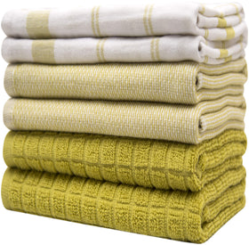 Bumble Towels lime green check pattern brings bright style to your kitchen