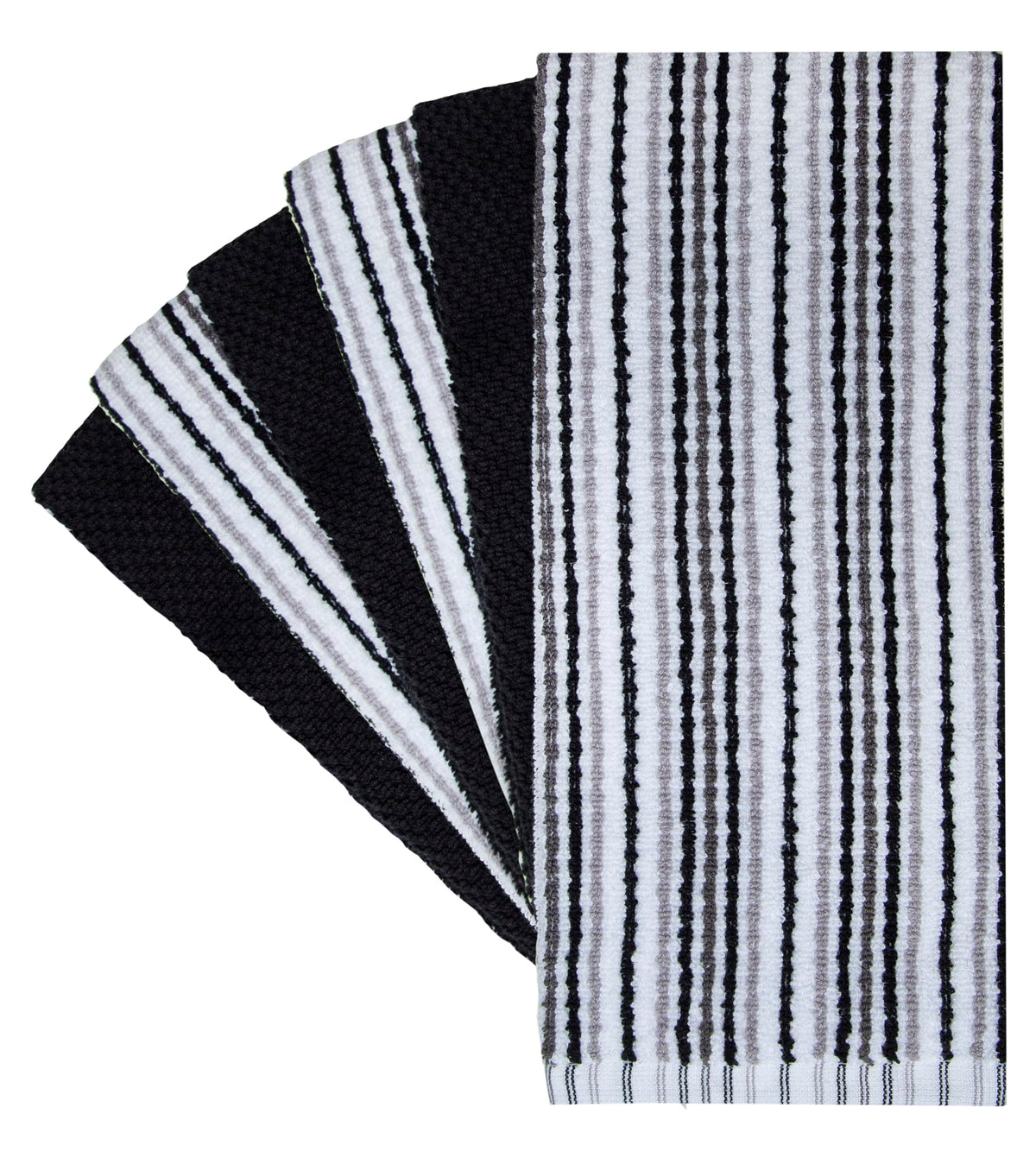 Bumble Towels popcorn stripe towels close-up reveals dense 400 GSM weave and softness.
