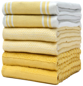 Bumble Towels premium flat towel with yellow stripe for quick, gentle drying.