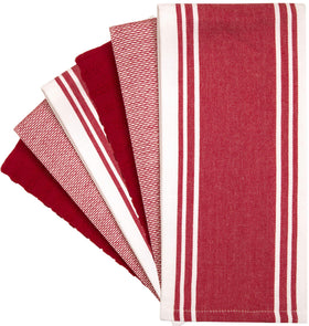 Bumble Towels six-pack display demonstrates varied textures for versatile kitchen tasks.