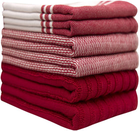 Bumble Towels terry towel texture close-up highlights strong absorbency for dish drying.