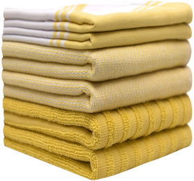 Bumble Towels terry towel absorbs spills quickly for efficient kitchen cleanup.