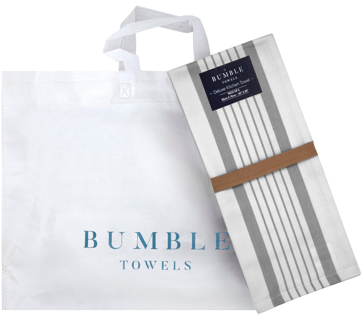 Bumble Towels with elegant tote bag, a thoughtful gift option.