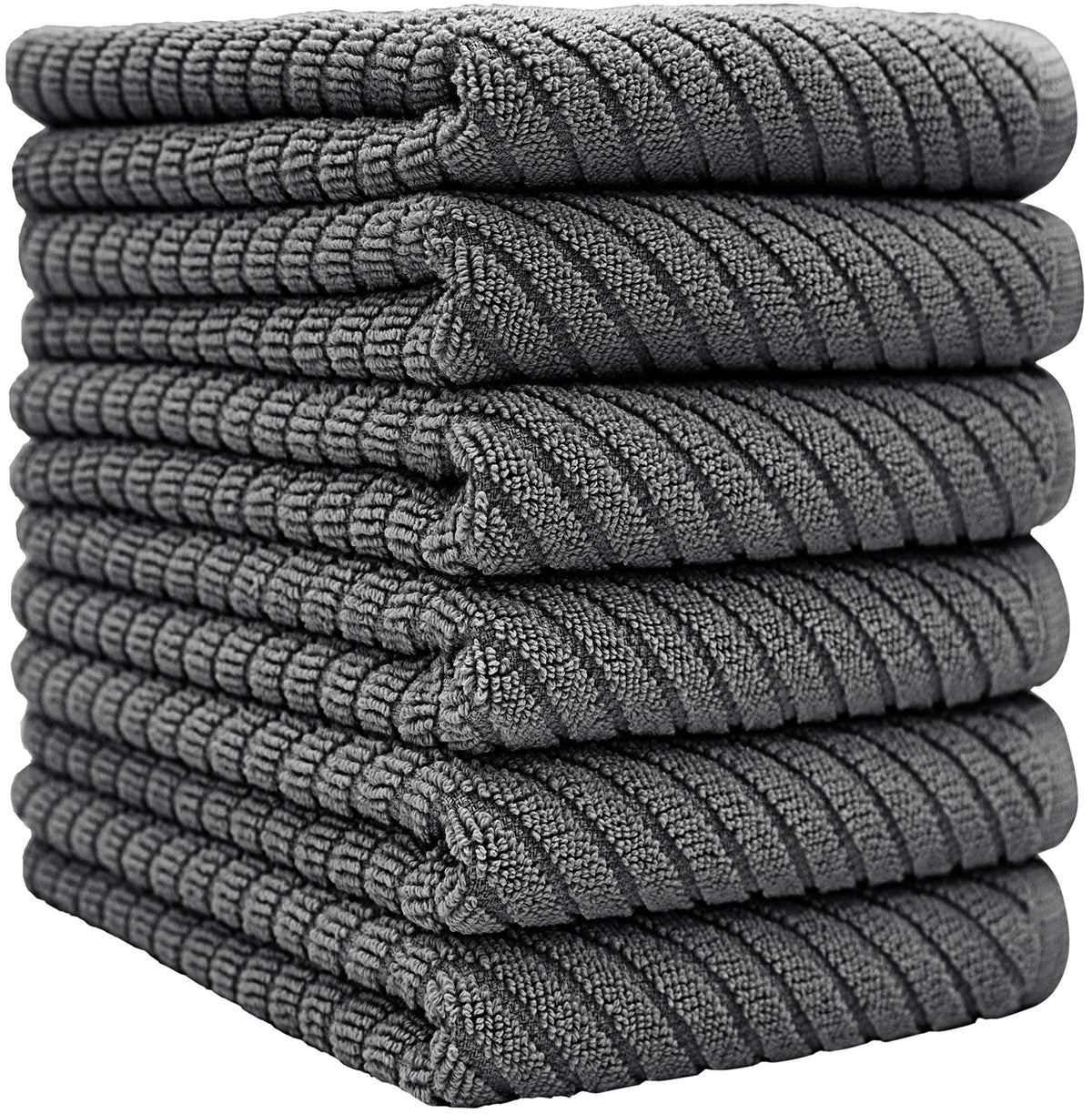 Bumble Towels six-pack grey kitchen towels ready for spills and messes