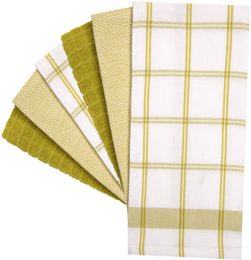 Bumble Towels six-pack with flat and terry textures for diverse kitchen tasks