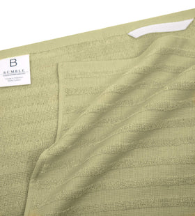 Bumble Towels hanging loop design enables easy storage and air drying.