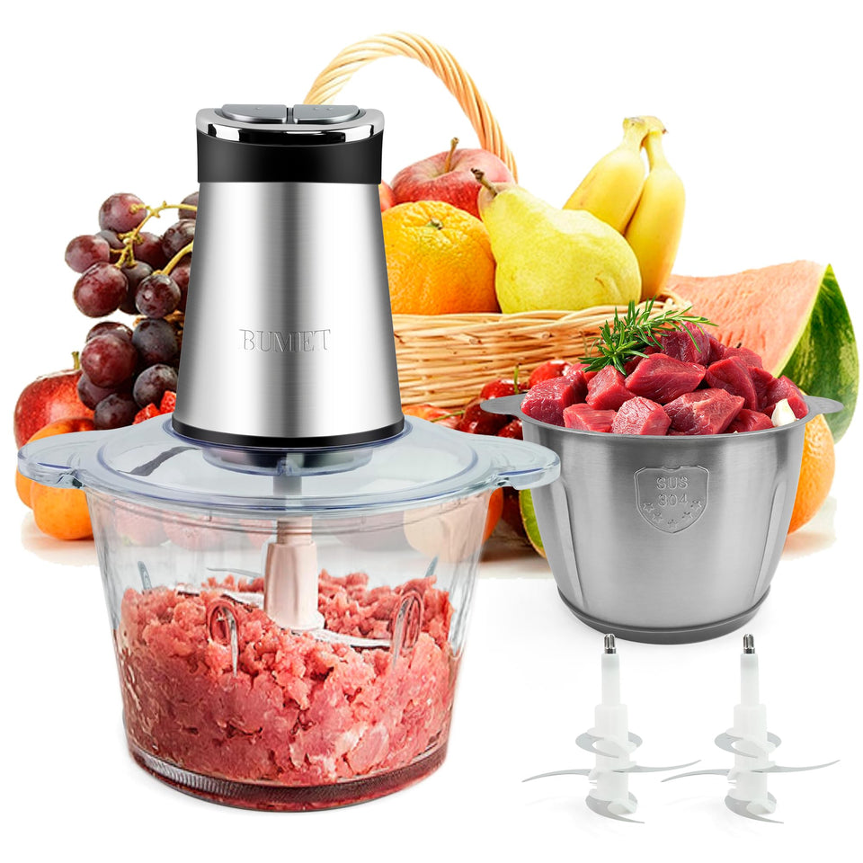 BUMET 2X12-cup bowls with 800W motor for quick meal prep