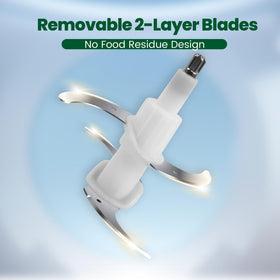 BUMET four sharp blades ensure efficient mincing for hard and soft ingredients.