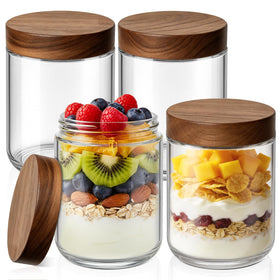 Bumobum 16oz overnight oats container with airtight lid for fresh, portable meals.