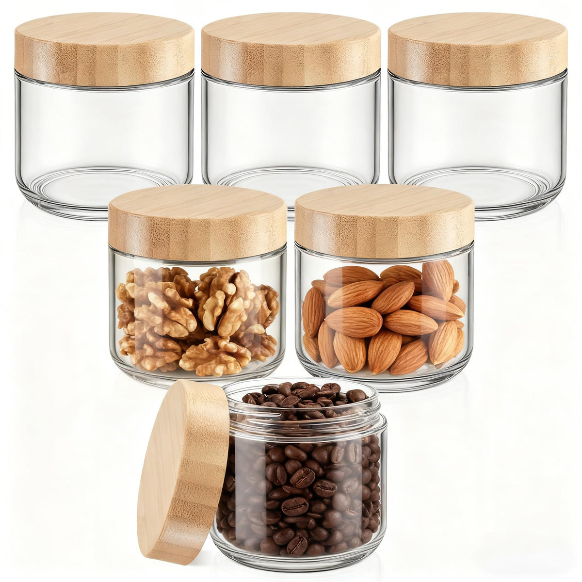 Bumobum 8 oz glass jar with lid for precise meal prep