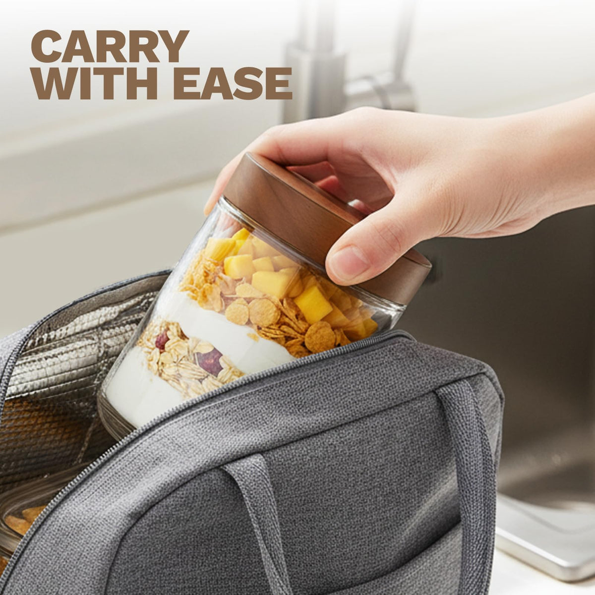 Bumobum meal prep storage jar sturdy and reusable for busy kitchens.