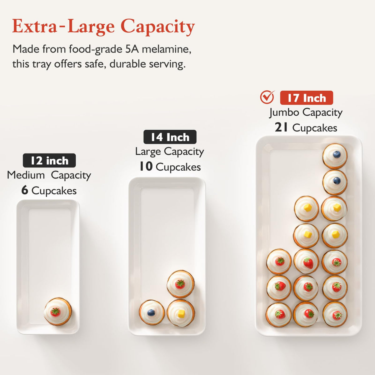 Bumusty BPA-free melamine tray for safe, clean serving.