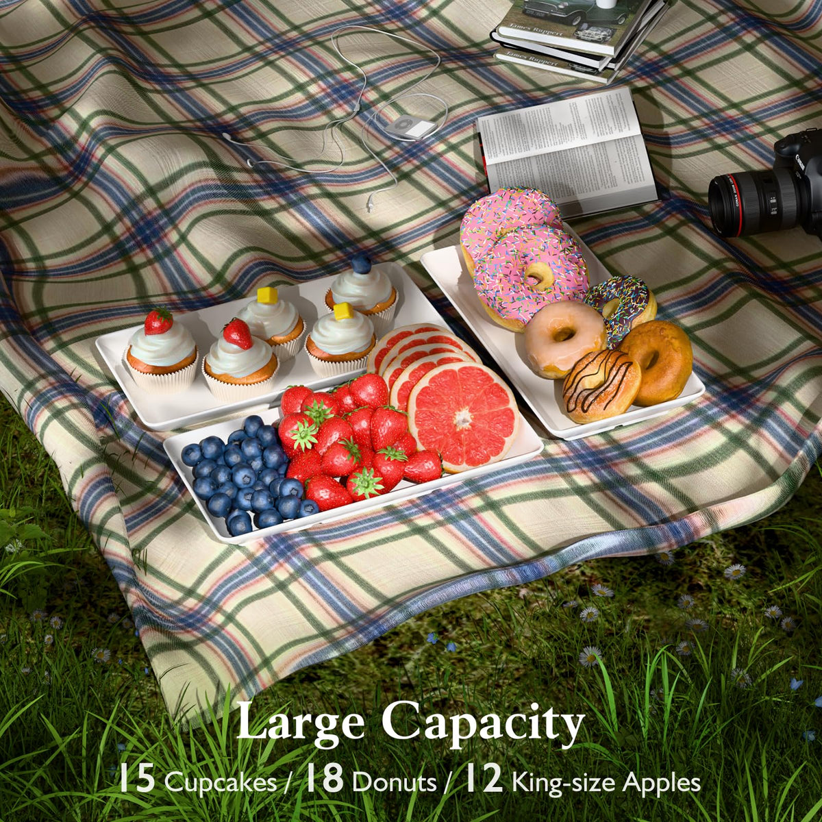 Bumusty dessert tray set ideal for cupcakes and fruit at gatherings