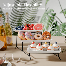 Bumusty easy-clean melamine tray system for quick cleanup after events