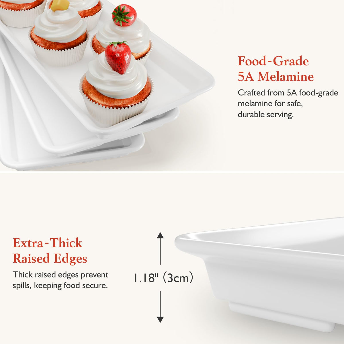Bumusty fruit and cupcake tray keeps treats organized and accessible