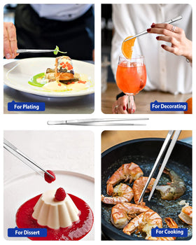 Bundlepro tweezers for delicate plating of kernels, nuts, and cranberries