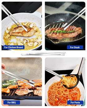 Bundlepro dishwasher-safe tweezers for quick cleanup after cooking and serving