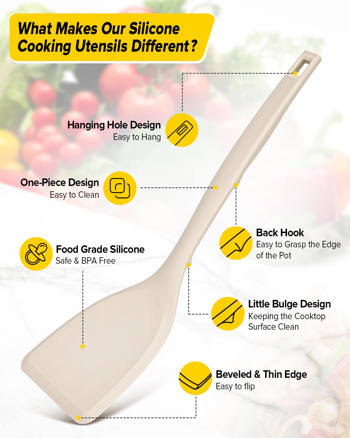 Bundlepro back-hook design utensils ready at pot edge during cooking