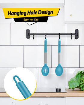 Bundlepro blue silicone head protects cookware from scratches