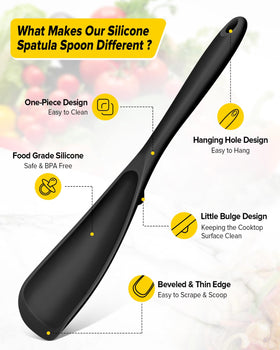 Bundlepro BPA-free silicone spoons with protective soft heads.