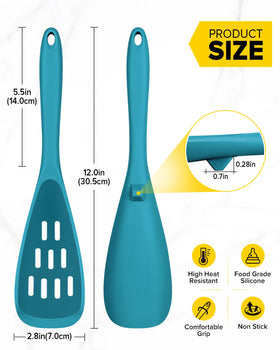 Bundlepro BPA-free silicone spoons, safe contact with food while protecting cookware surfaces.