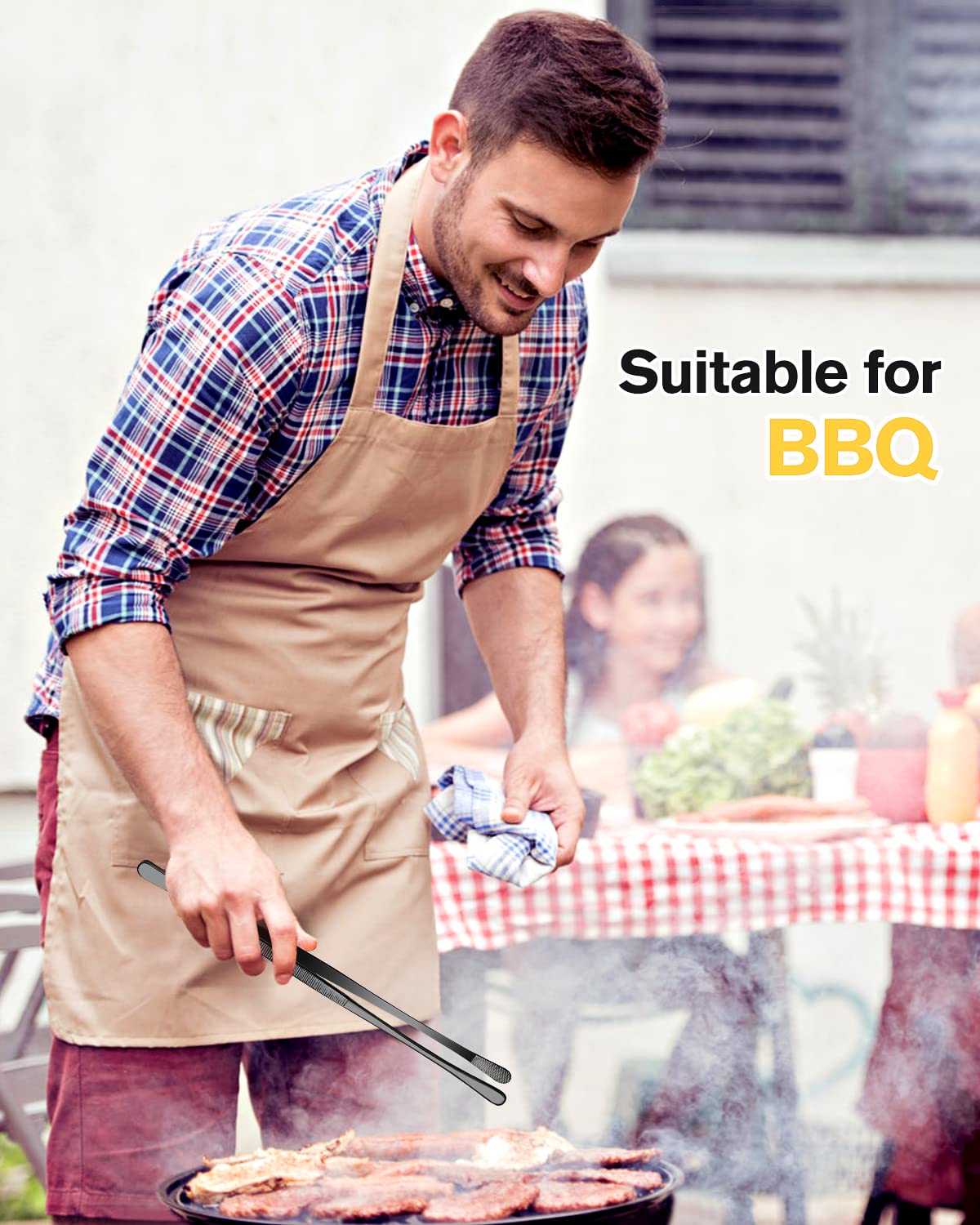 Bundlepro dishwasher-safe tweezers for easy cleanup after cooking.