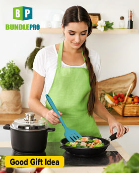 Bundlepro blue spatula is easy to clean after cooking
