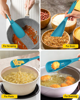 Bundlepro ergonomic handle spoons for easy scraping, scooping, and mixing.