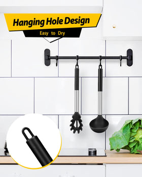 BundlePro hanging hole design enables easy air-drying and storage in black.