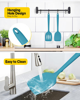 Bundlepro blue spatula with hanging holes for easy drying